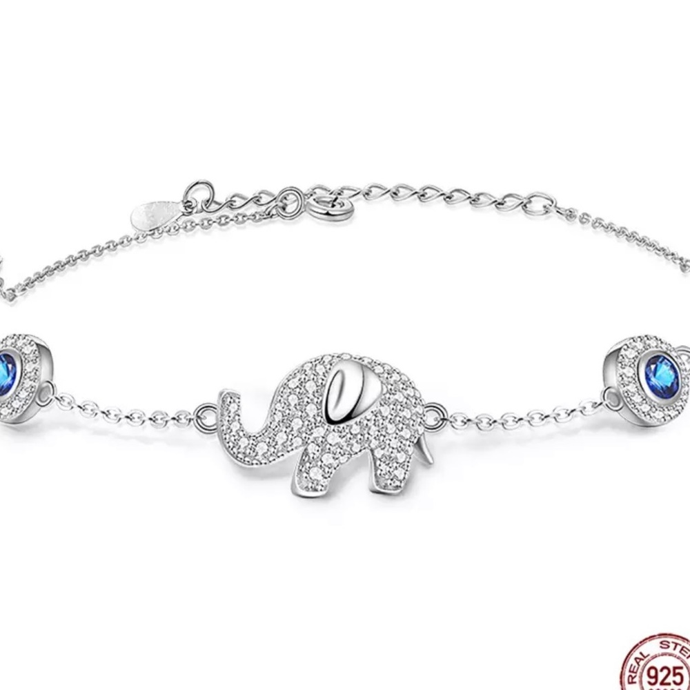 Sterling Silver Bracelet with Elephant Charm
